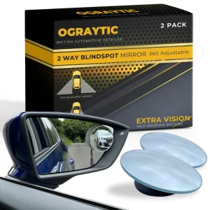 Blind Spot Mirror Car Van Rear Side View Towing Motorcycle Adjust Wide Angle 2x