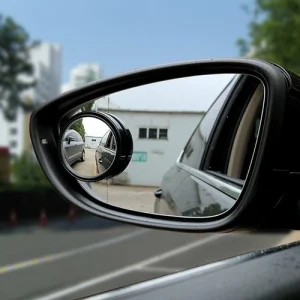 2pcs Blind Spot Mirror Round HD Glass Frameless Convex Rear View Mirror 360°